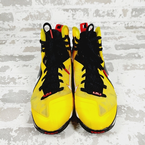 Nike LeBron 9 P.S. Elite \'Taxi\' Yellow Black Lace Up Basketball Sneakers K264 main image 12